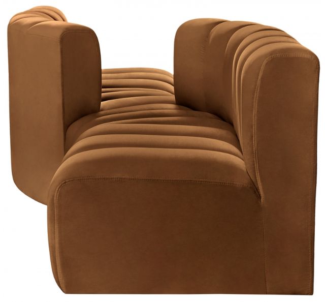 Meridian Furniture Arc 4-Piece Saddle Velvet Sectional-2
