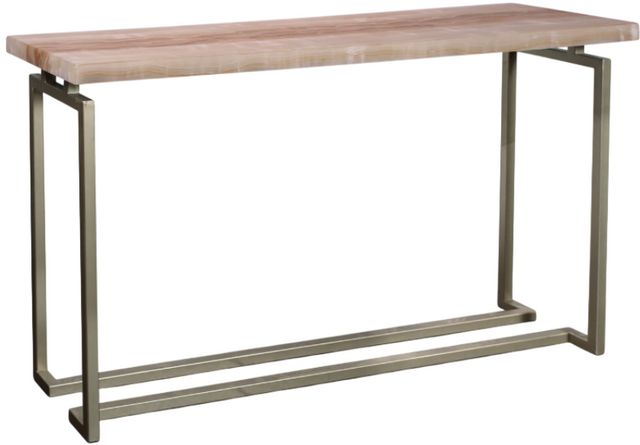 Horizon Home® Spectrum Onyx Stone Top Sofa Table with Metal Base