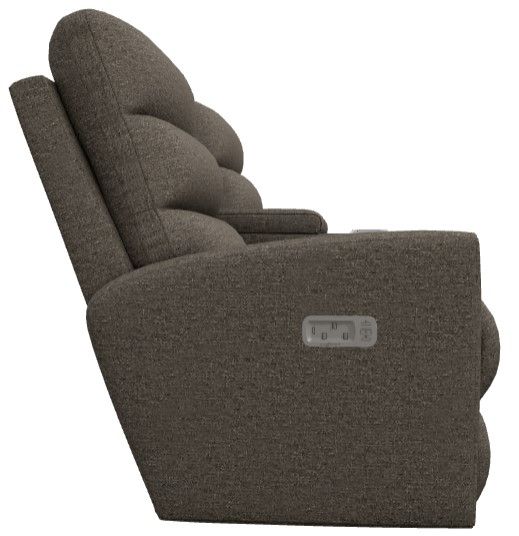 La-Z-Boy® Liam Mocha Power Wall Reclining Loveseat with Console and Headrest-3
