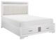 Mazin Furniture Luster White/Silver Glitter Queen Bed-2