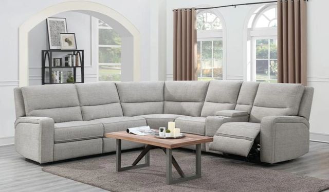 Emerald Home Medford 3-Piece Driftwood Tan Power Reclining Sectional-1