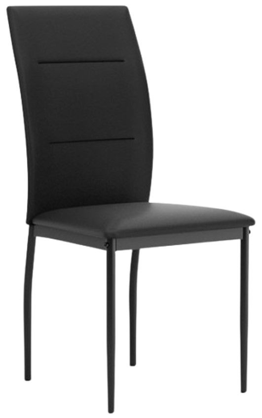 Furniture of America® Malin 2-Piece Black Leather/Metal Outdoor Chair Set-0