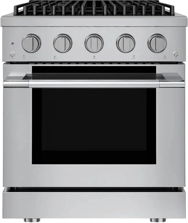 Hauslane HausPro 30" Stainless Steel Pro-Syle Dual Fuel Range with Stainless Steel Knobs-0