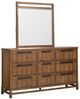 Magnussen Home® Conway Honey Wheat Drawer Dresser with Portrait Mirror-0