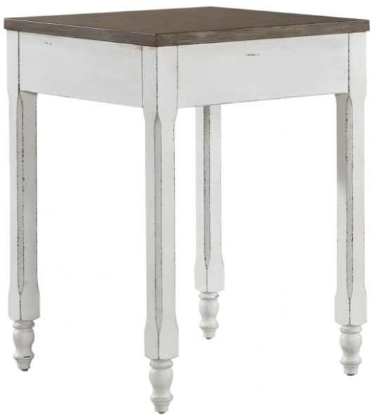 Liberty Furniture Magnolia Manor Weathered Bark Corner Filler with Antique White Base-0