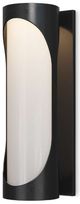 Currey & Company Swale Black/White Glass/Metal Large Outdoor Wall Sconce-2