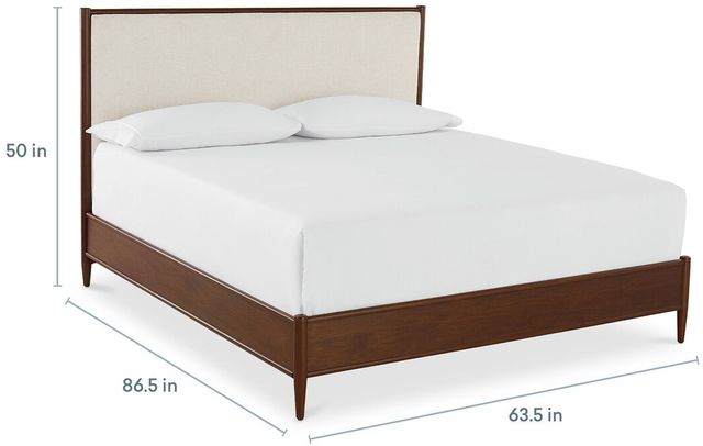 Bassett® Furniture Copenhagen Espresso Queen Upholstered Panel Bed-3