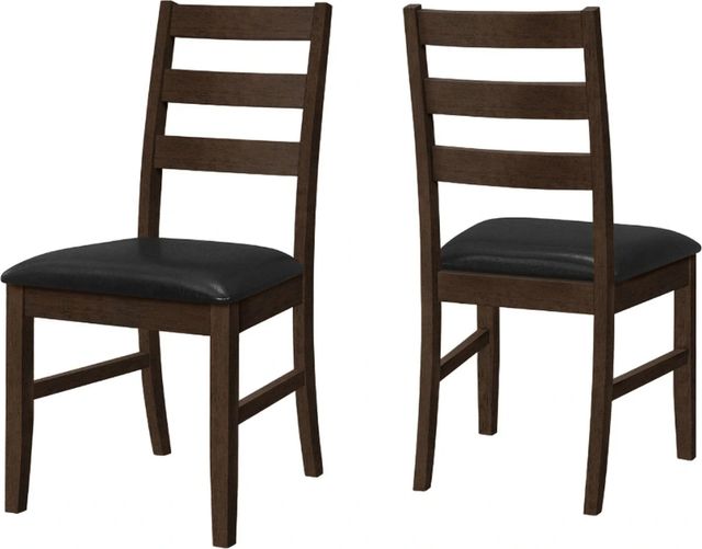 Monarch Specialties Inc. 2-Piece Black/Brown Side Chair Set-1