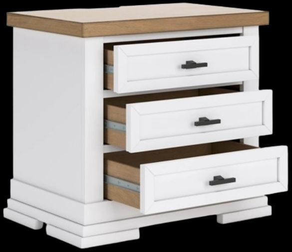 Benchcraft® Ashbryn Natural/White Nightstand-1