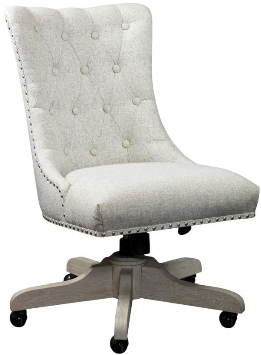 Riverside Furniture Maisie Champagne/White Upholstered Desk Chair