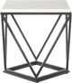 Elements International Riko 2-Piece White Occasional Table with Black Frame Set-4