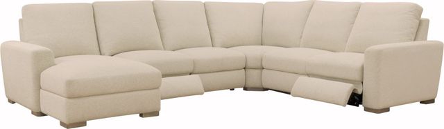 Hooker® Furniture Ready-Made Upholstery Optimus 5-Piece Matera Pearl Power Reclining Sectional-1