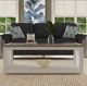Flexsteel® Melody Gray/White Rectangular Coffee Table with Casters-3