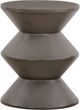 Armen Living Lizzie Dark Gray Indoor Outdoor Accent Stool End Table-0