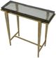 Uttermost® Preston Rectangular Glass Top Accent Table with Antique Brass Base-4