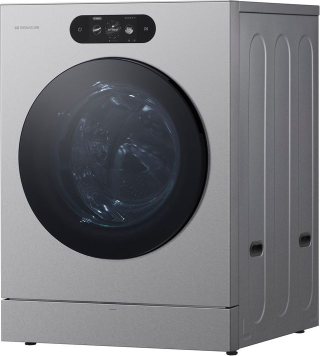 LG SIGNATURE 5.8 Cu. Ft. Brushed Platinum Steel Front Load Washer-4