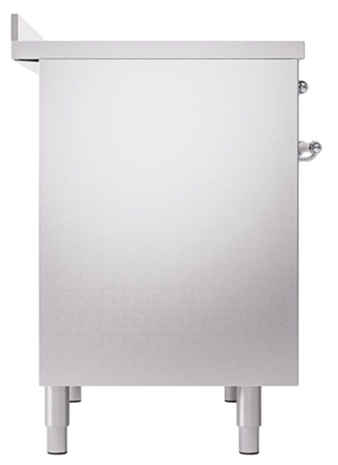 Ilve® Nostalgie II Noblesse 40'' Stainless Steel Pro Style Induction Range with Chrome Trim-2