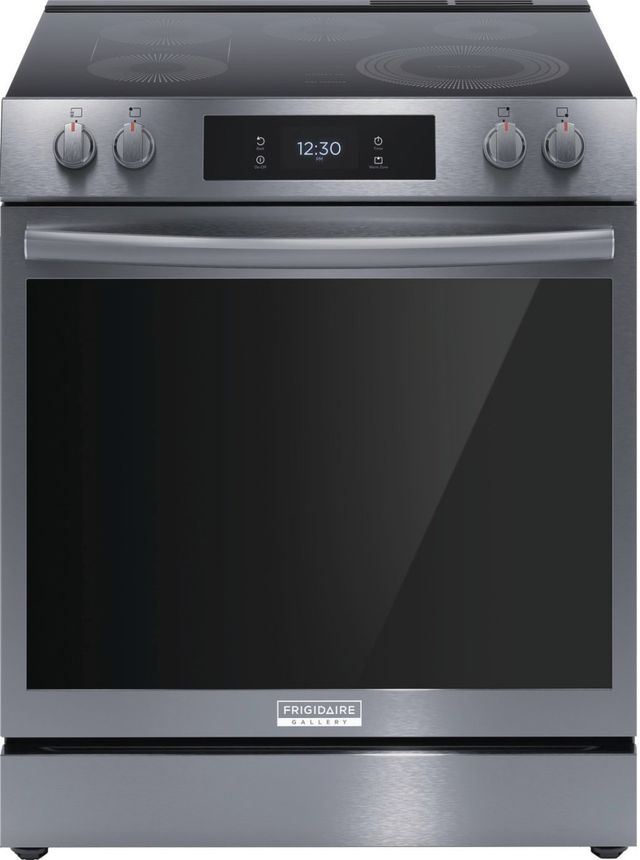 Frigidaire Gallery® 30" Smudge-Proof® Black Stainless Steel Slide-In Electric Range-0