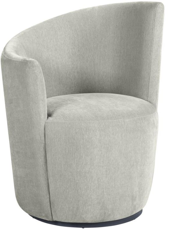 Coaster® Nueva Dove Gray Upholstered Swivel Chair-0