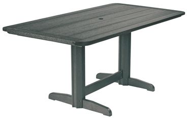 C R Plastics 72" Slate Grey Rectangular Dining Table-0
