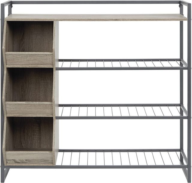 Signature Design by Ashley® Maccenet Gray Shoe Rack-1
