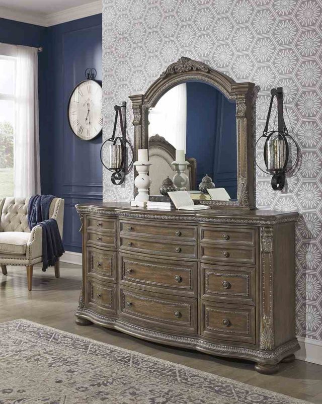 Signature Design by Ashley® Charmond Brown Dresser and Mirror-3