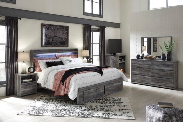 Signature Design by Ashley® Baystorm 2-Piece Gray Queen Panel Bed Set-3