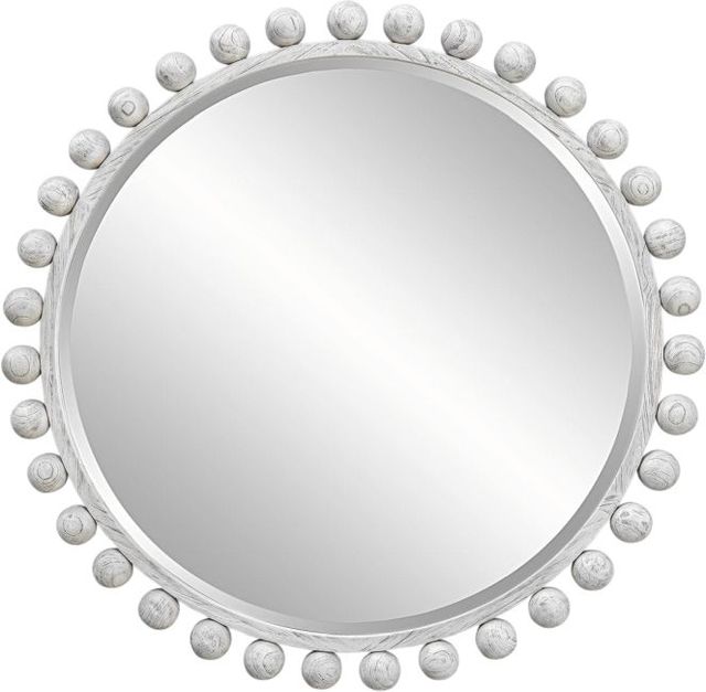 Uttermost® Cyra Aged Ivory Round Mirror-2