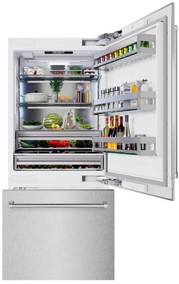 ZLINE 36" 19.8 Cu. Ft Satin Stainless Steel Built In Bottom Freezer Refrigerator-3