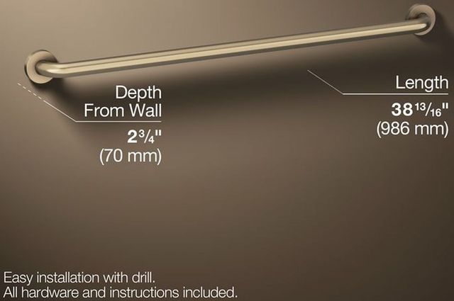 KOHLER® Contemporary Vibrant Brushed Bronze 36" Grab Bar-1