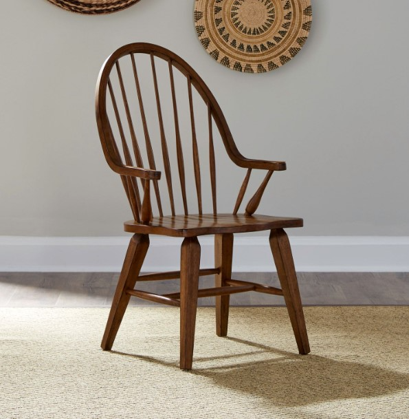 Liberty Furniture Hearthstone - Oak Windsor Back Arm Chair