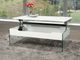 Brassex Inc. White Coffee Table with Glass Base-2