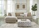 Albany Industries 2-Piece Tweed Toast Left-Arm Facing Sectional-1