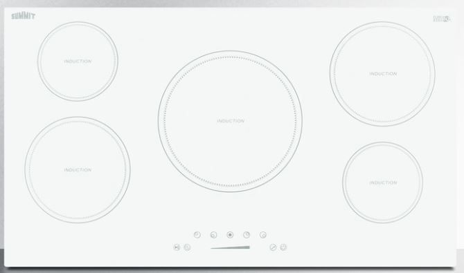 Summit® 36" White Induction Cooktop