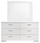 Coaster® Felicity Glossy White Wood Dresser and Mirror-1