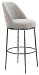 Zuo® Modern Nordhavn Black/Gray Swivel Barstool-0
