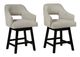 Signature Design by Ashley® Tallenger 2-Piece Linen/Brown Bar Stool Set-0