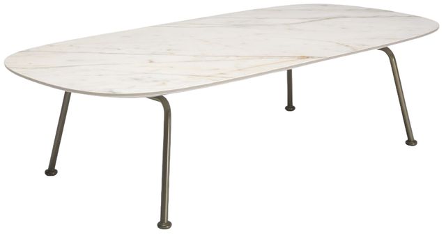 Natuzzi Editions Low Calacatta Gold Rectangular Coffee Table-0