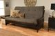 Kodiak Furniture Phoenix Suede Gray/Espresso Queen Futon with Mattress-1