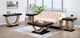Handstone Contempo Pedestal Sofa Table w/Metal Curves-1