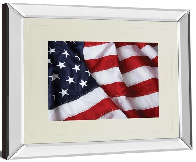 Classy Art American Flag by Kikk Brilliantly Mirror Framed Wall Art-1