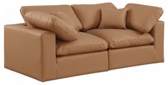Meridian Furniture Comfy 2-Piece Cognac Modular Sectional Sofa-0