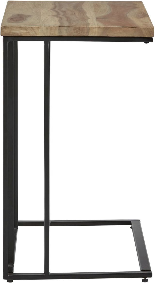 Signature Design by Ashley® Bellwick Natural Chairside End Table with Black Metal Base-2