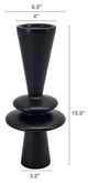A & B Home Black Abstract Pillar Holder-3