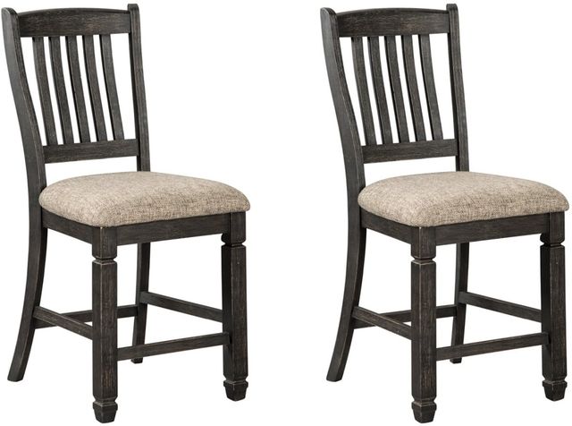 Signature Design by Ashley® Tyler Creek 2-Piece Black/Grayish Brown Bar Stool-0