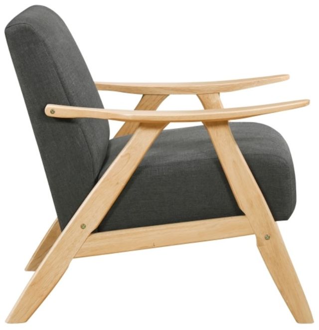 Homelegance® Damala Dark Gray/Natural Accent Chair-3