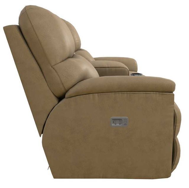 La-Z-Boy® Trouper Silt Power Reclining Loveseat with Console, Headrest, and Lumbar-2
