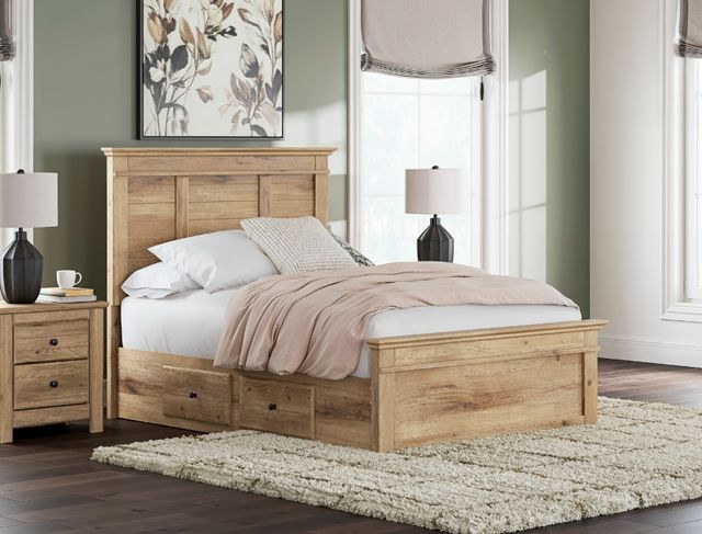 Signature Design by Ashley® Fenderport Tan Full Panel 2-Drawer Storage Bed-1
