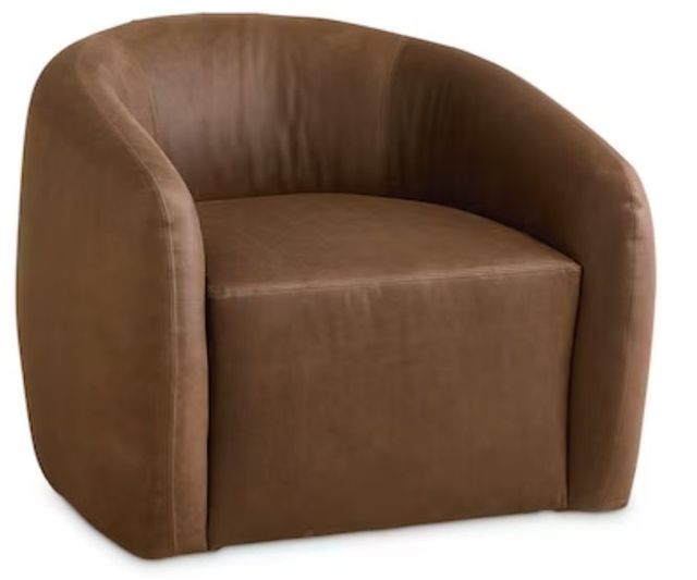 Bassett® Furniture Customizable Garner Leather Swivel Chair-1