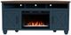 Legends Home Real Cozy Liberty Blue Denim/Whiskey 64" Corner Fireplace Console-3